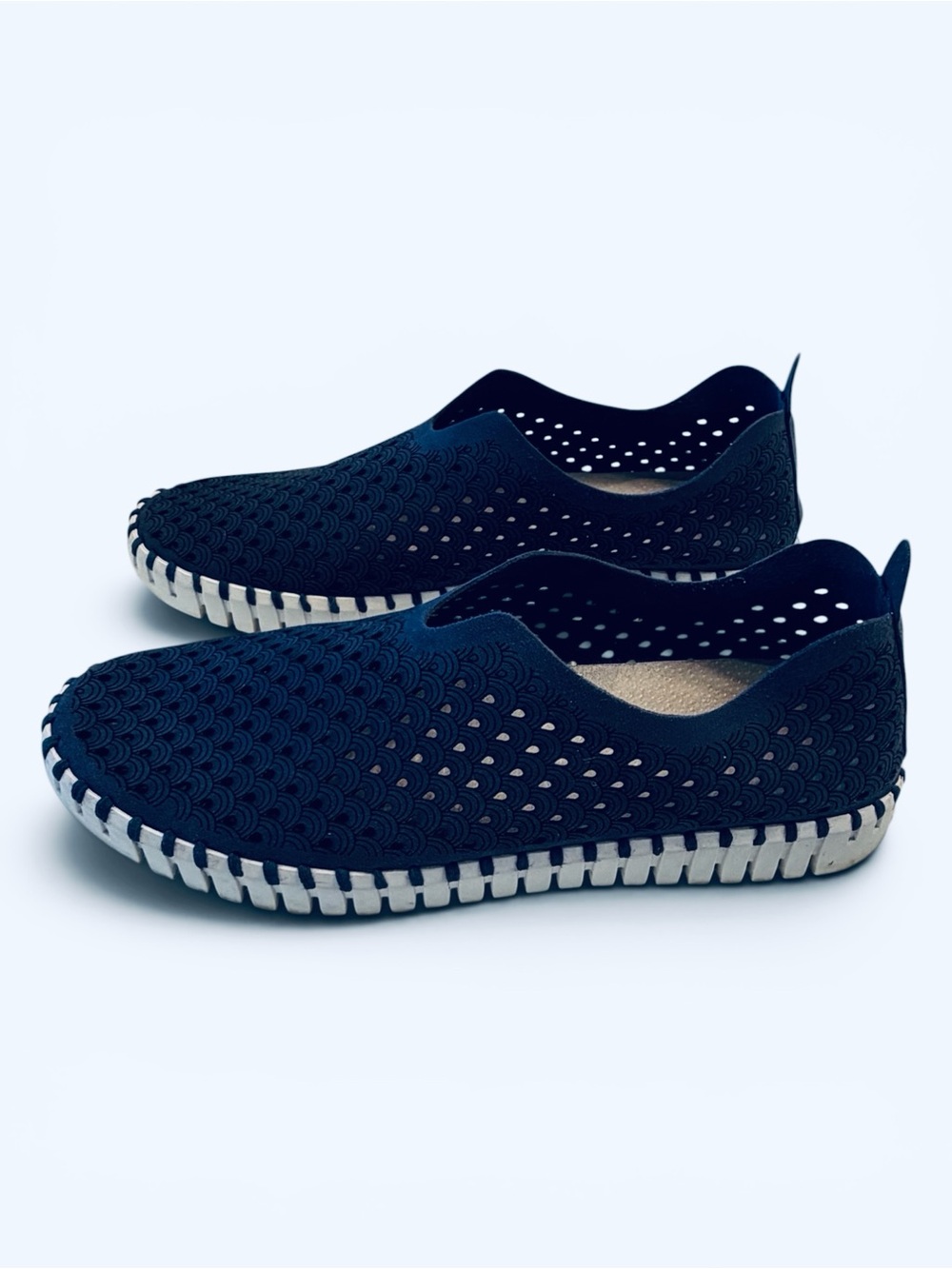 Ilse Jacobsen Tulip Perforated Slip On Comfort Shoe Women Size EU 41 US 10-10.5
